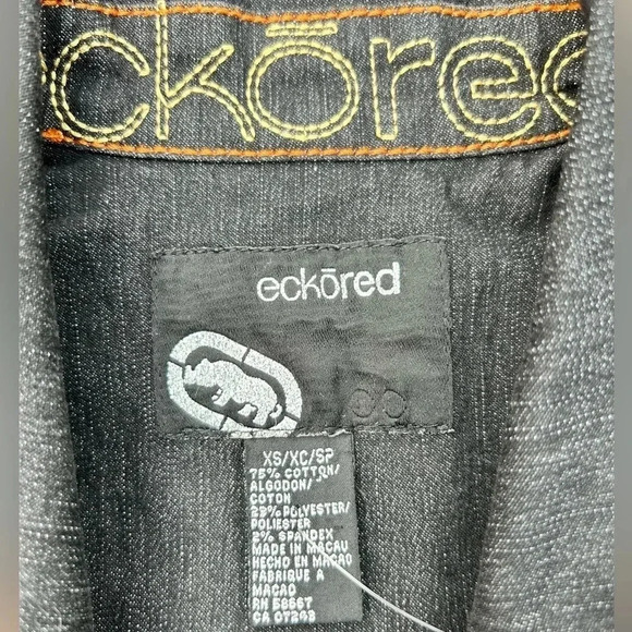 Vintage Y2K Ecko Red Rhinestone Embellished Dark Wash
Denim Jacket Fitted Rare - Picture 7 of 11